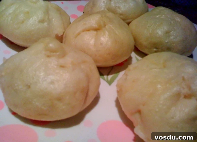 Vegetable Bao Buns: Authentic Chinese Steamed Buns Recipe 3 Bao closeup