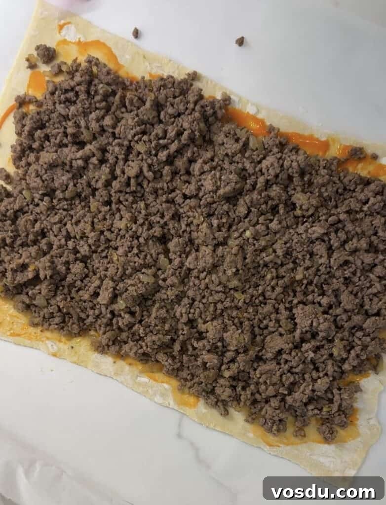 Sheet Pan Meat Bourekas for a Memorable Purim Seudah 3 assembling meat boureka