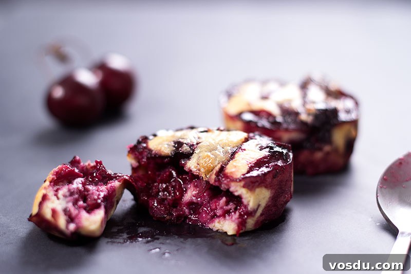 Mini cherry clafoutis with no added sugar