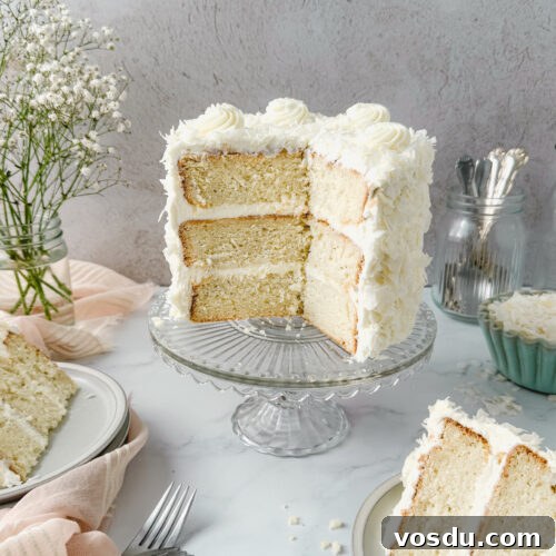 Coconut Layer Cake Recipe with Creamy Coconut Frosting 8 Coconut Layer Cake