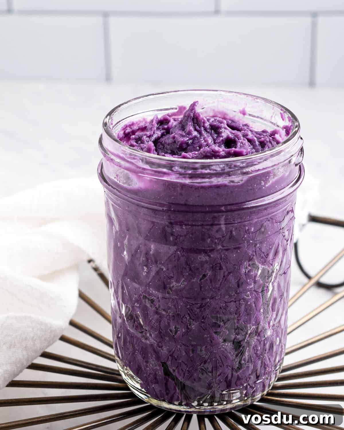 Homemade Ube Halaya (Purple Yam Jam) 11 glass jar of ube halaya.