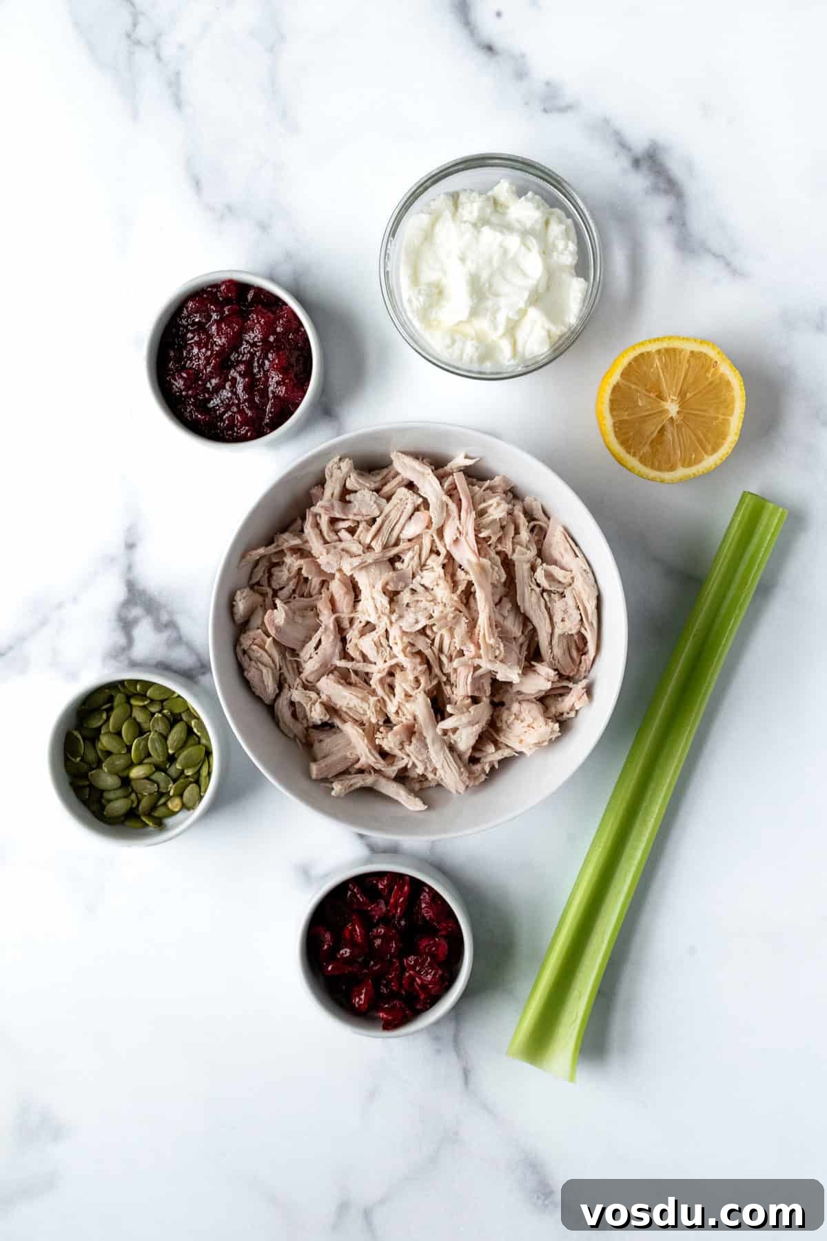 Cranberry Turkey Salad Recipe for Holiday Leftovers 3 Cranberry Turkey Salad Ingredients.