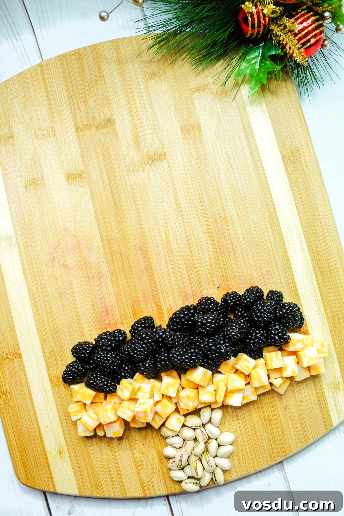 Christmas Tree Charcuterie Board Ideas for Holiday Entertaining 6 In process of the Christmas Tree Charcuterie Board