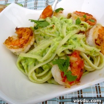 Creamy Avocado Pasta with Garlic Butter Shrimp 2 Pasta with Avocado Sauce and Garlic Shrimp