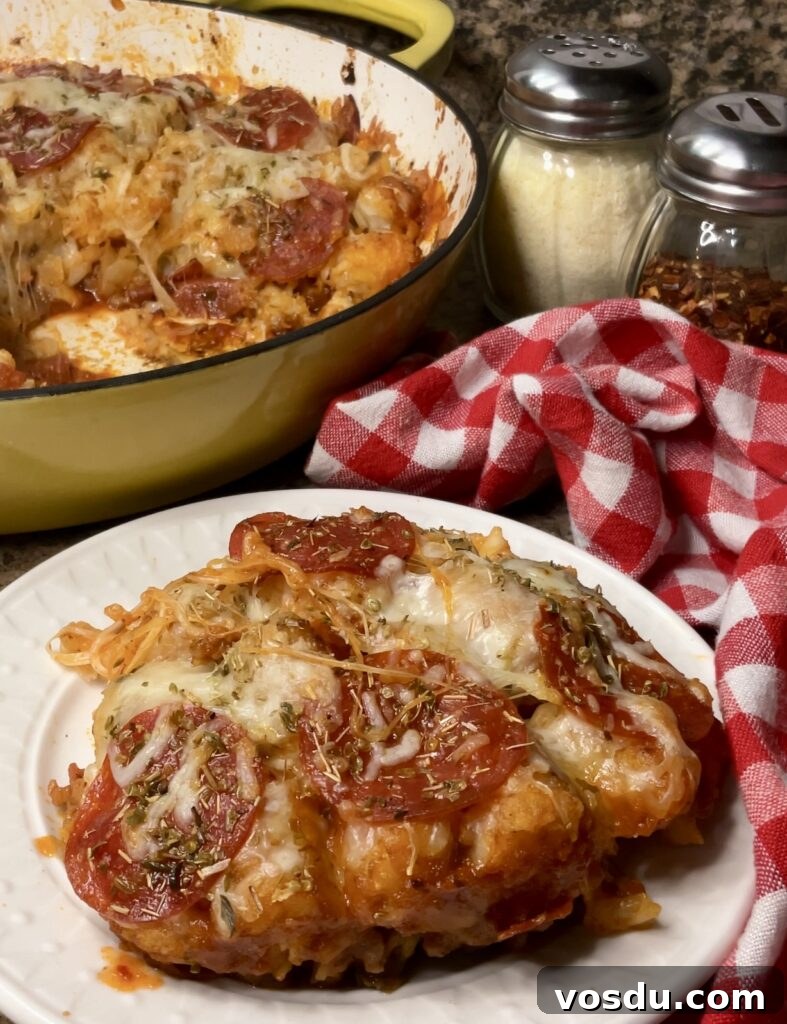 Cheesy Pizza Tater Tot Casserole Recipe for Family Meals 2 Pizza Tater Tot Casserole