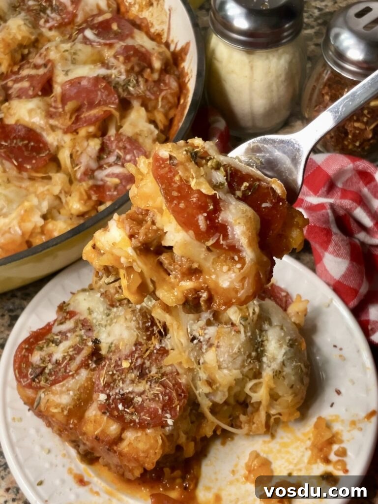 Cheesy Pizza Tater Tot Casserole Recipe for Family Meals 3 Pizza Tater Tot Casserole