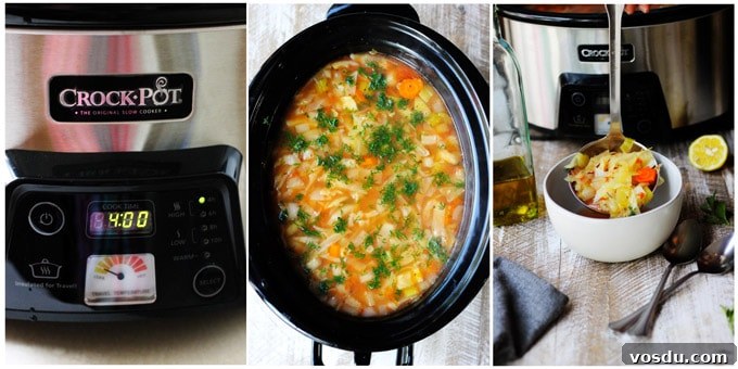 Comforting Slow Cooker Cabbage Soup Recipe for Cozy Nights 4 Making cabbage soup in a crockpot