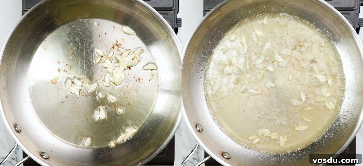 Zesty Lemon Kale Pasta Recipe for Light Weeknight Dinners 6 Saute garlic followed by add pasta cooking water and lemon juice for the sauce.
