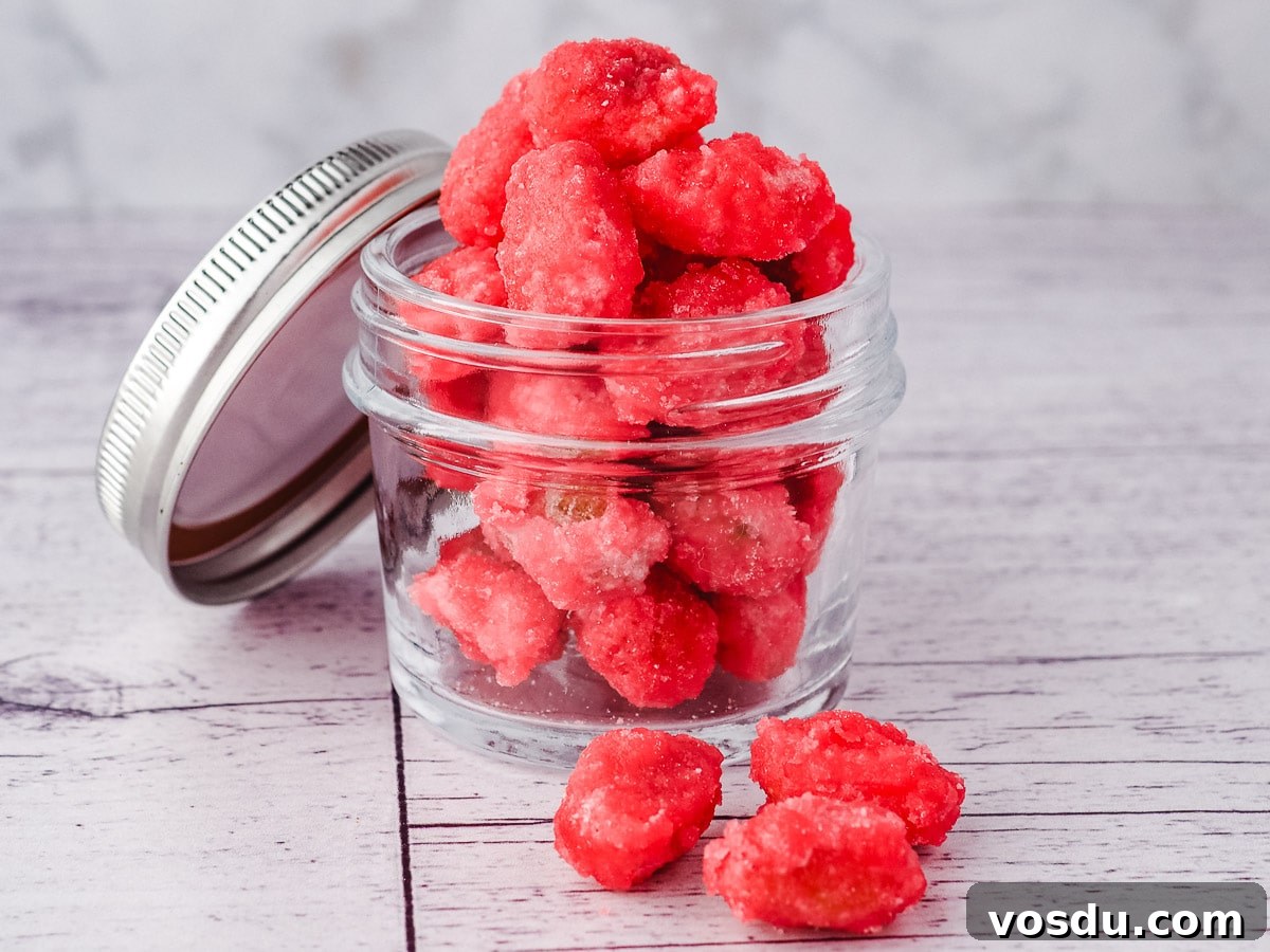 Pink Praline Candies: Classic French Praline Roses Recipe 7 Mason jar filled with pralines.