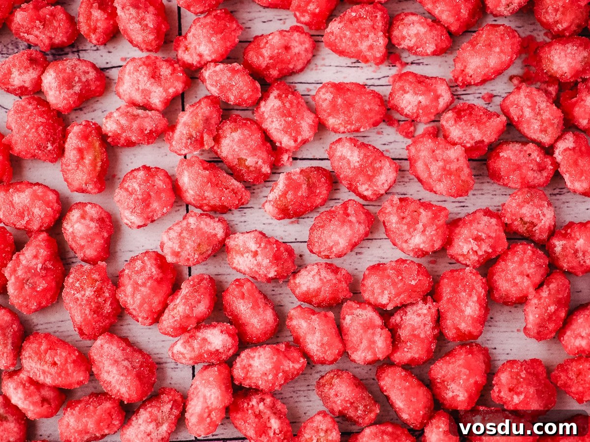 Pink Praline Candies: Classic French Praline Roses Recipe 3 Top down view of pralines.