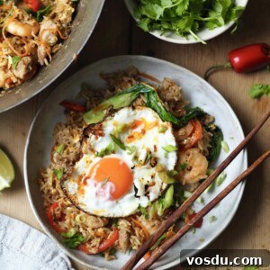 Shrimp and Chicken Fried Rice Recipe: Flavorful Weeknight Stir-Fry 12 Shrimp and Chicken Fried Rice in a bowl