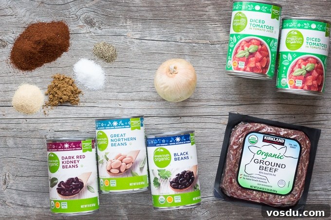 ingredients for instant pot beef chili
