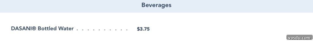 beverage menu at Pineapple Lanai.