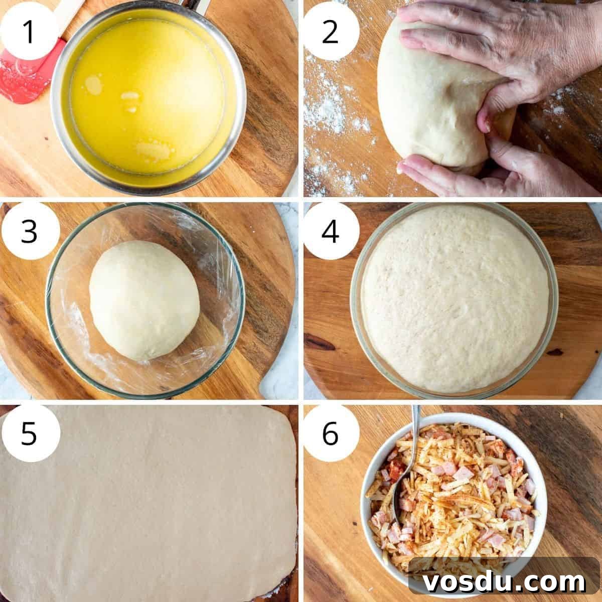 A six step photo collage showing how to make this recipe.