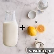 Milk and acids for buttermilk substitute