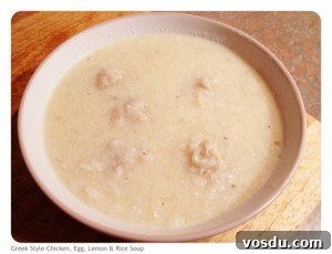 Homemade chicken and rice soup