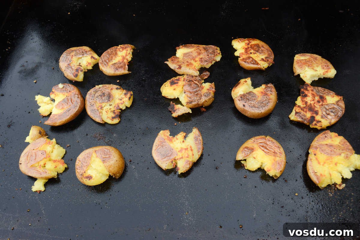 blackstone smashed potatoes