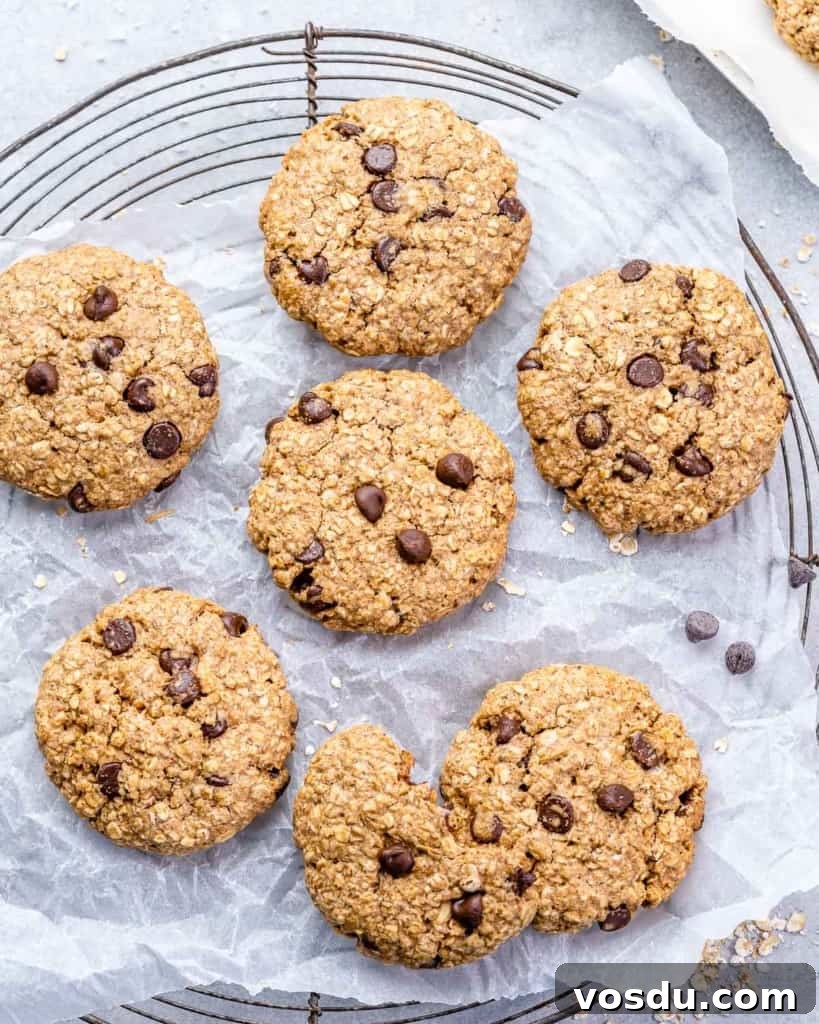 top view of cookies on parchment paper 