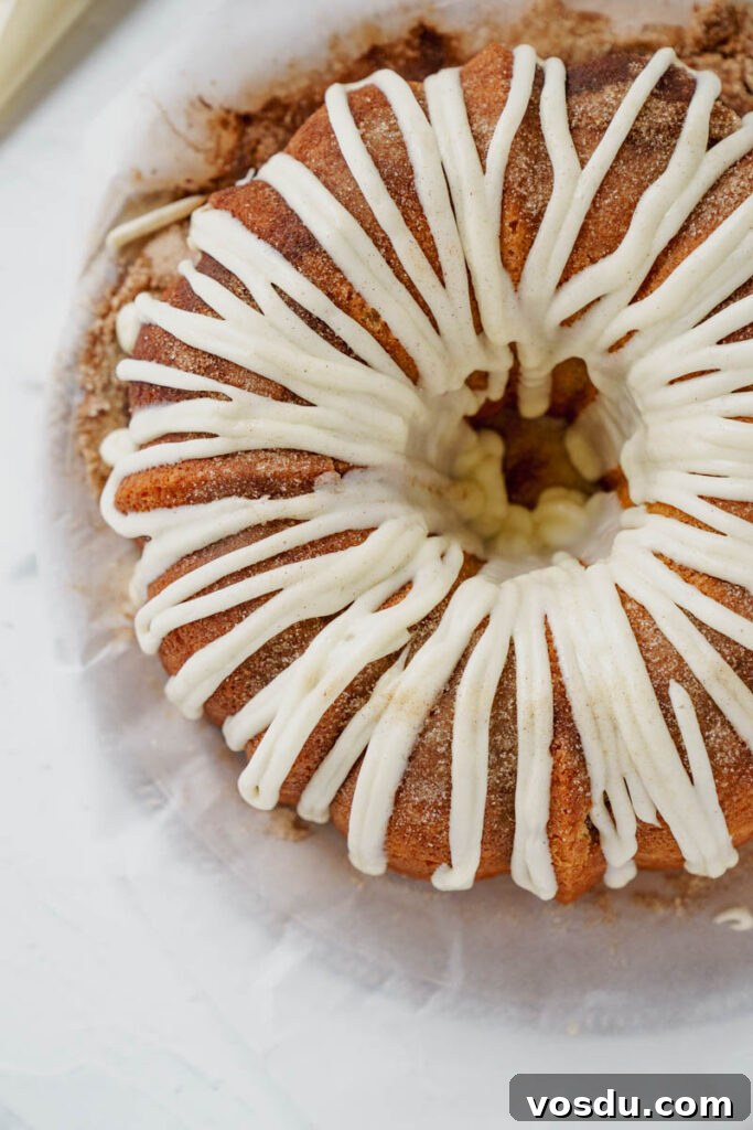 Bundt cake side view