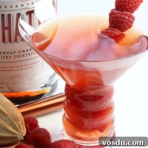 raspberry manhattan with fresh berries