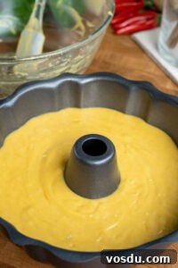 Batter in bundt pan
